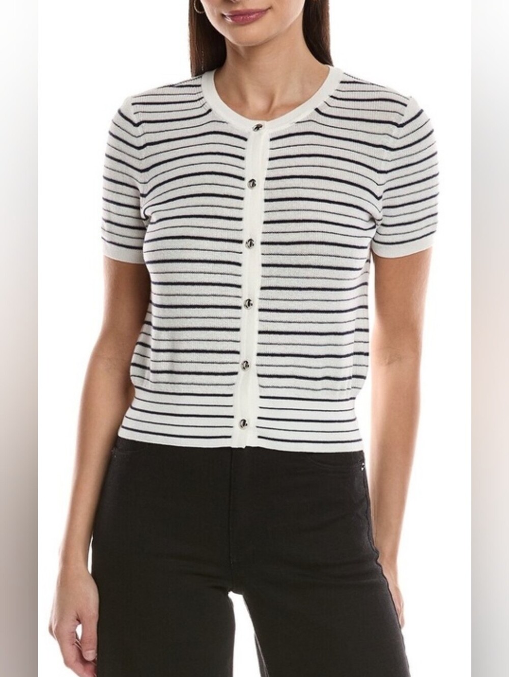 Rag & Bone Dina Striped Cardigan Buttons Stripes